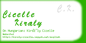 cicelle kiraly business card